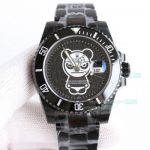 Replica Rolex Swiss ETA2836 Sea-Dweller Deepsea Violent Bear Date Watch 40mm Black Dial White SS Watch